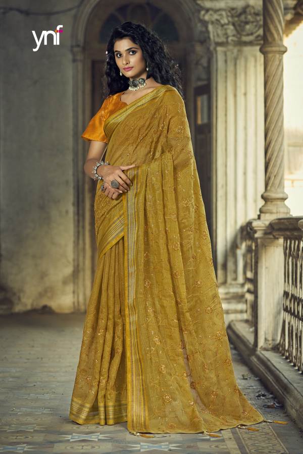 Ynf Ogaan Festive Wear Cotton Silk Designer Fancy Latest Saree Collection